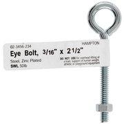 HAMPTON Eye Bolt Steel, Zinc Plated 02-3456-234